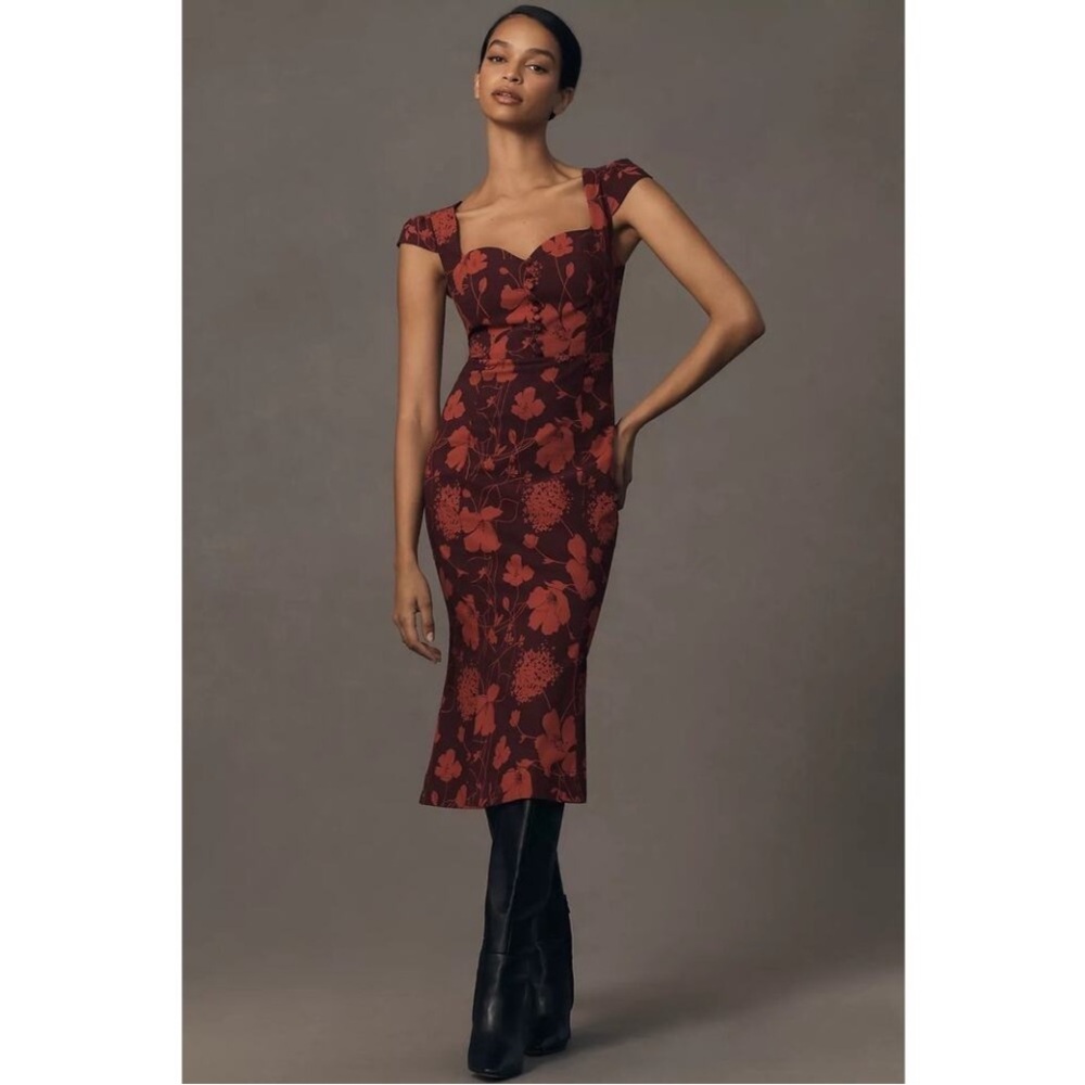 Anthropologie Maeve The Cecily Fit & Flare Sweetheart Dress